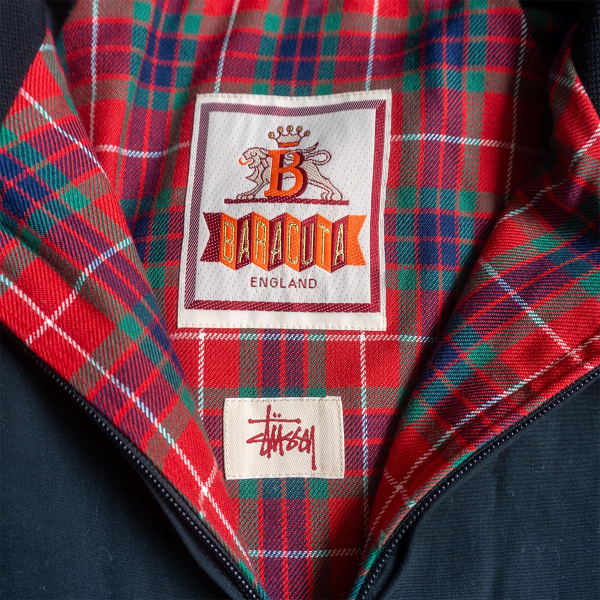 BARACUTA STUSSY Collab G9 Harrington Jacket Black Size L