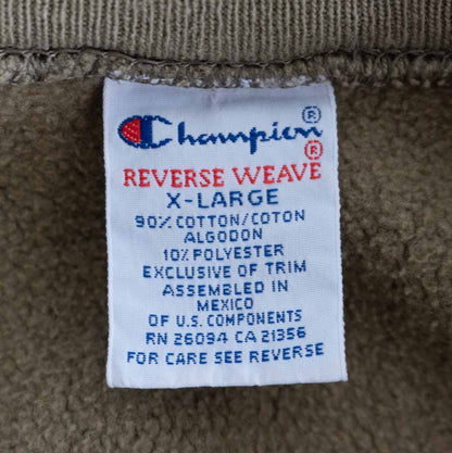 CHAMPION 90s Reverse Weave Sweatshirt Khaki Size XL