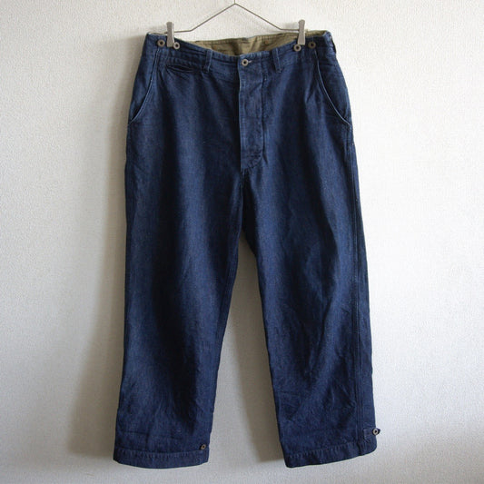 NIGEL CABOURN 40s US Army Cotton Linen Denim Pants Size 34