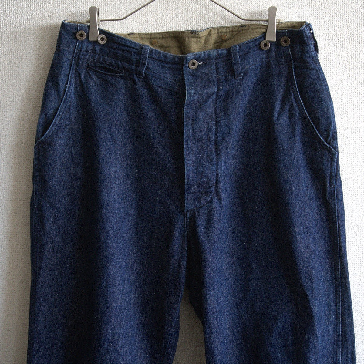NIGEL CABOURN 40s US Army Cotton Linen Denim Pants Size 34