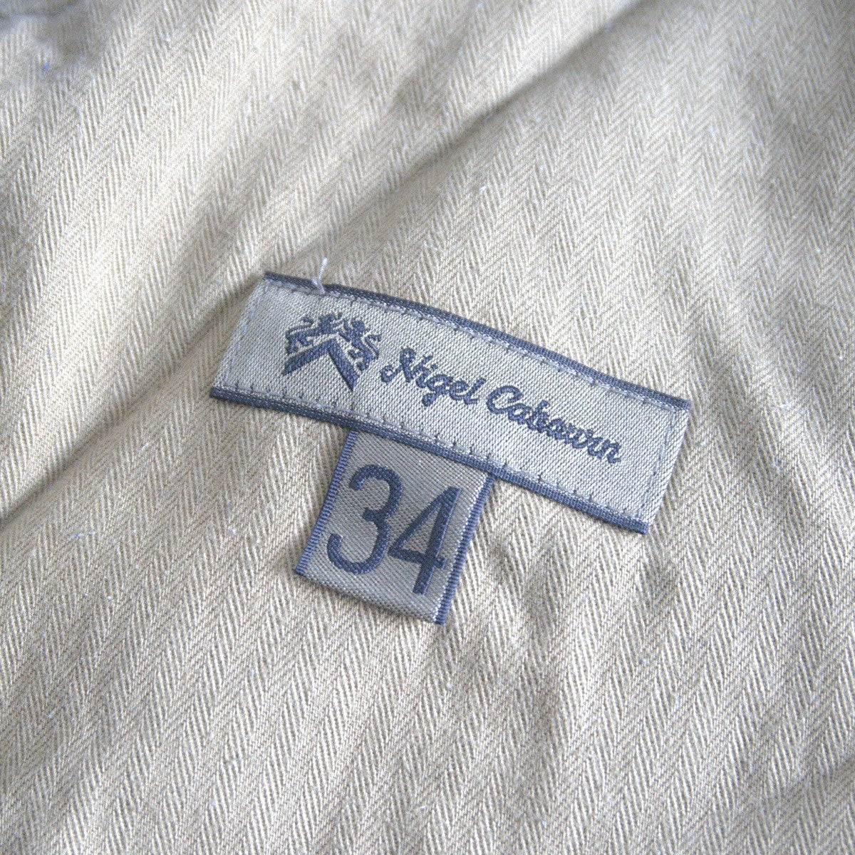 NIGEL CABOURN 40s US Army Cotton Linen Denim Pants Size 34