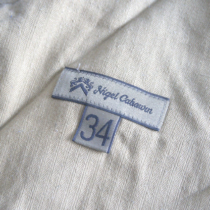 NIGEL CABOURN 40s US Army Cotton Linen Denim Pants Size 34