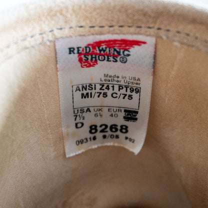REDWING 2005 8268 USA-Made Suede Engineer Boots Size 7
