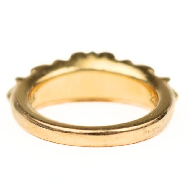 CHROME HEARTS 22K Baby Classic Floral Cross Ring Size JP 5