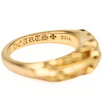 CHROME HEARTS 22K Baby Classic Floral Cross Ring Size JP 5