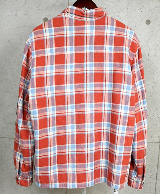 CHROME HEARTS WORKN JNKYD PLD Check Shirt Jacket Red Size L