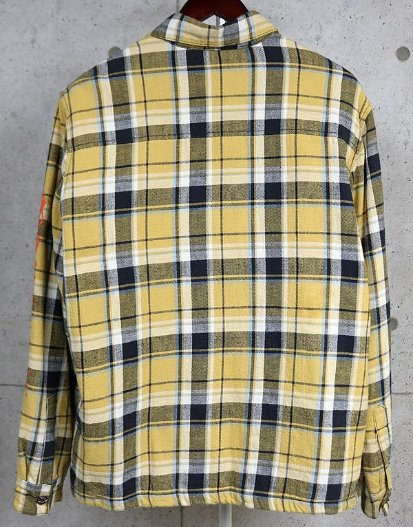 CHROME HEARTS WORKN JNKYD PLD Check Jacket Yellow Size L