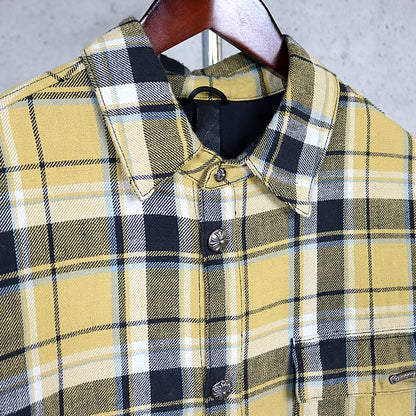 CHROME HEARTS WORKN JNKYD PLD Check Jacket Yellow Size L