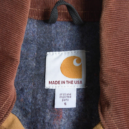 Carhartt J001 BRN Made in USA Duck Canvas Detroit Size S