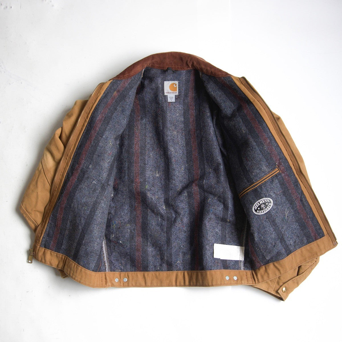 Carhartt J001 BRN Made in USA Duck Canvas Detroit Size S