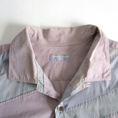 COMME des GARCONS HOMME 00s Open Collar Patchwork Size L