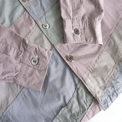 COMME des GARCONS HOMME 00s Open Collar Patchwork Size L