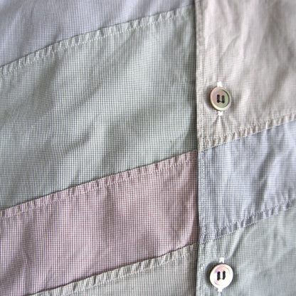 COMME des GARCONS HOMME 00s Open Collar Patchwork Size L