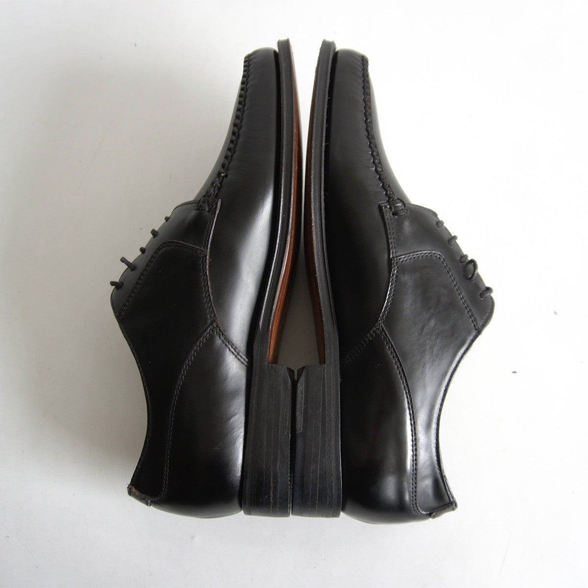 REGAL Black U-Tip Leather Shoes Size 8