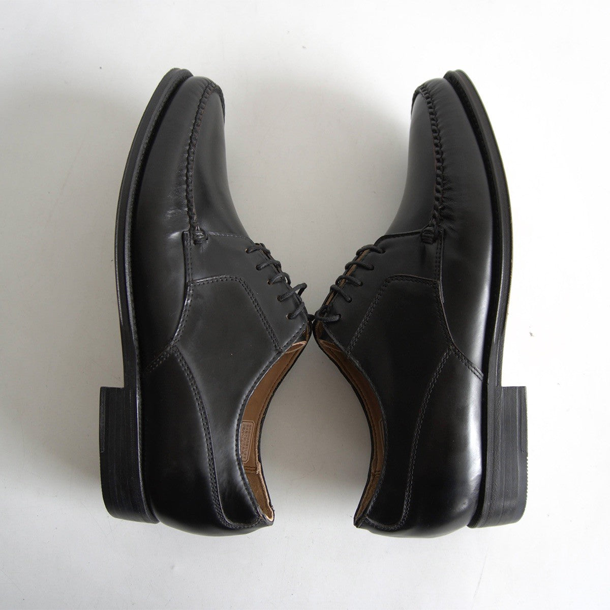 REGAL Black U-Tip Leather Shoes Size 8