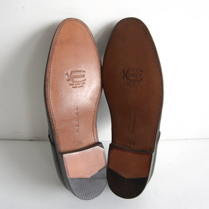 REGAL Black U-Tip Leather Shoes Size 8