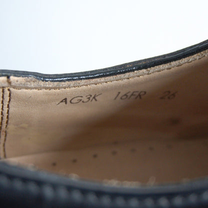 REGAL Black U-Tip Leather Shoes Size 8