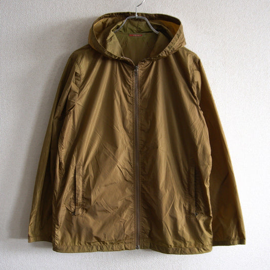 PRADA SPORT Nylon Zip-Up Jacket Camel Size L
