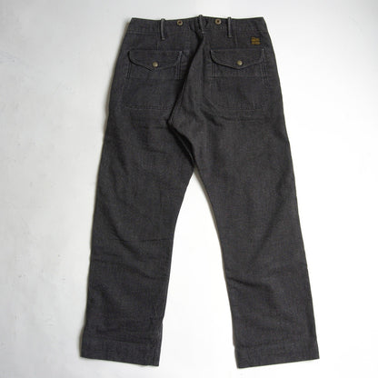 RRL Nep Black Denim Bush Pants Suspender Buttons Size 28