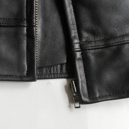 KADOYA BLACK HORSE Single Riders Leather Jacket Size XXL