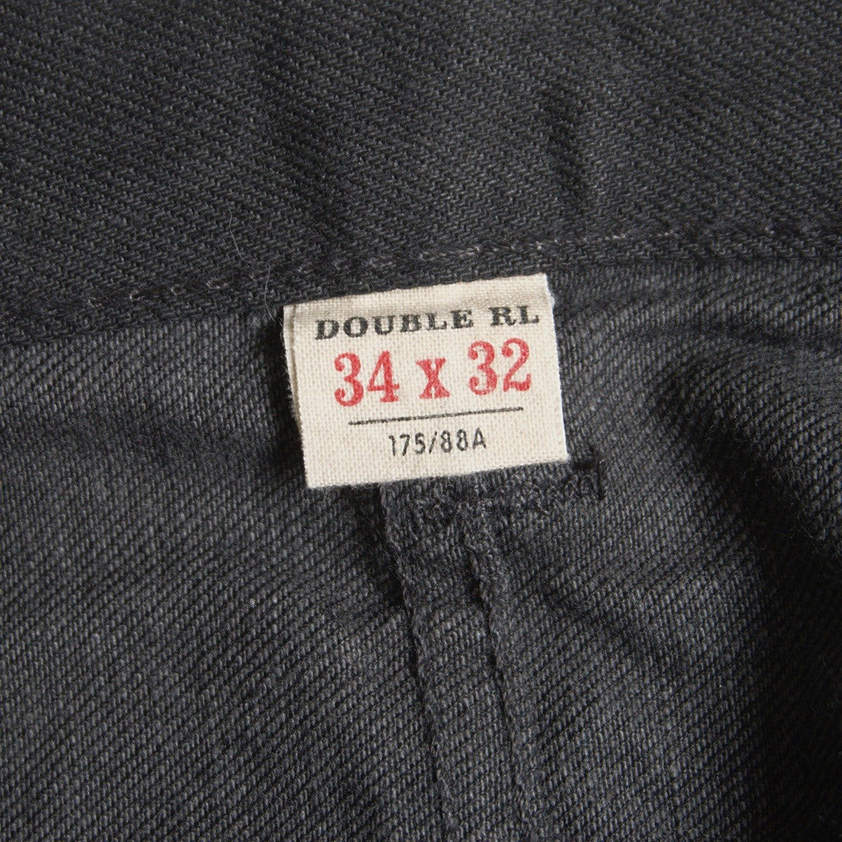 RRL New Black on Black Slim Fit Denim Pants Size 34