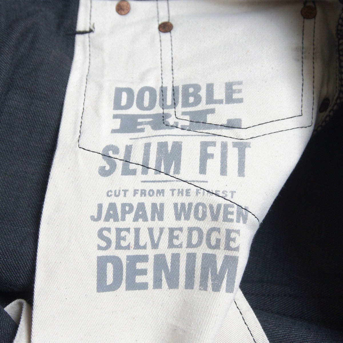 RRL New Black on Black Slim Fit Denim Pants Size 34