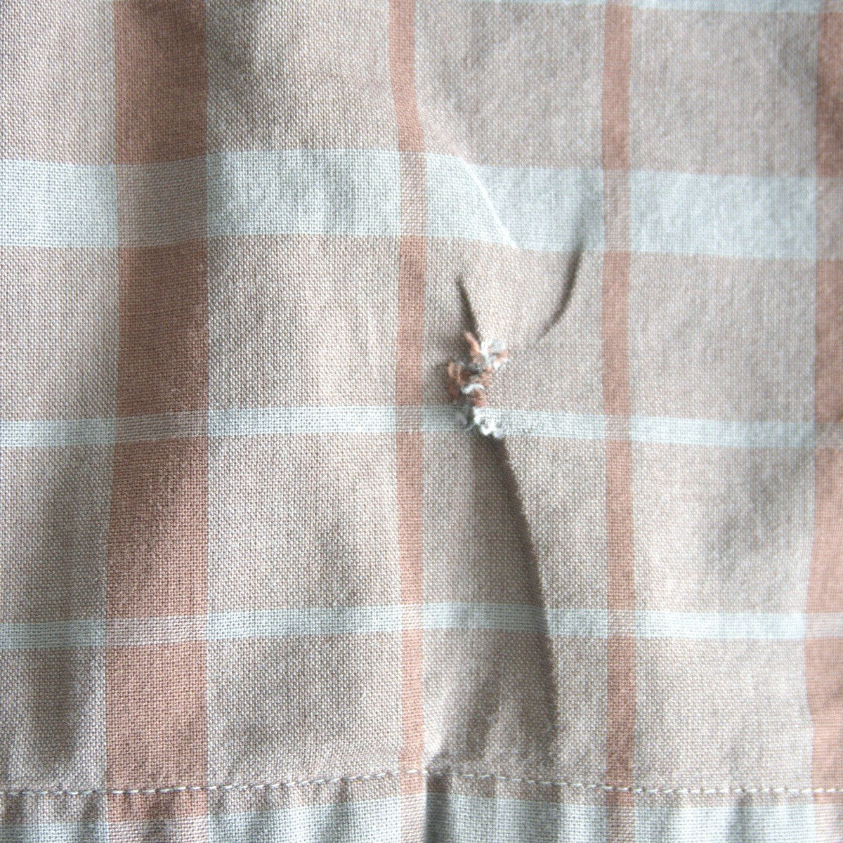 BRENT 60s Vintage Open Collar Cotton Check Shirt Size XL