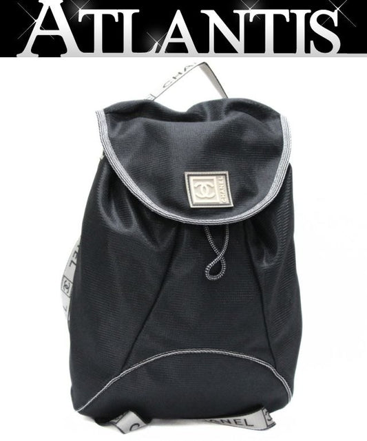 CHANEL Sports Line Nylon Backpack Black