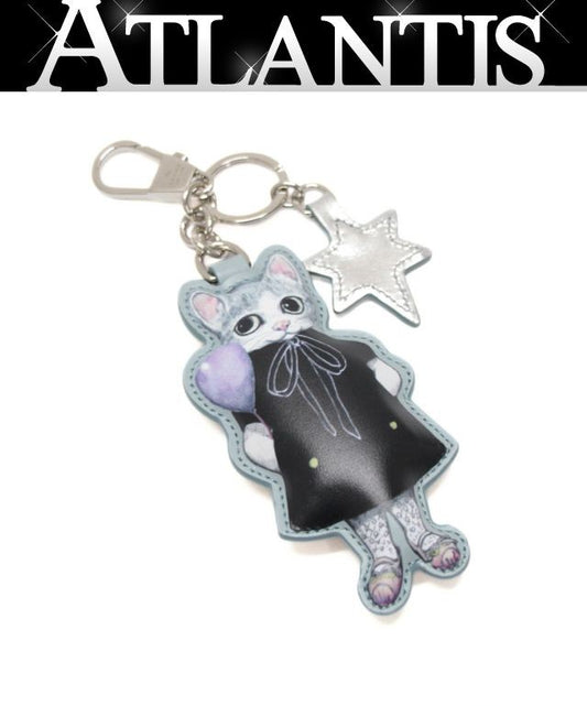 GUCCI Higuchi Yuko Cat Bow GG Supreme Keychain Charm Multi Bag