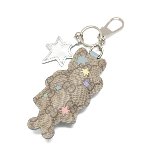 GUCCI Higuchi Yuko Cat Bow GG Supreme Keychain Charm Multi Bag