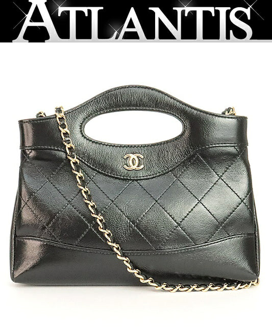 CHANEL 31 Mini Shiny Calfskin Gold HW Shoulder Bag