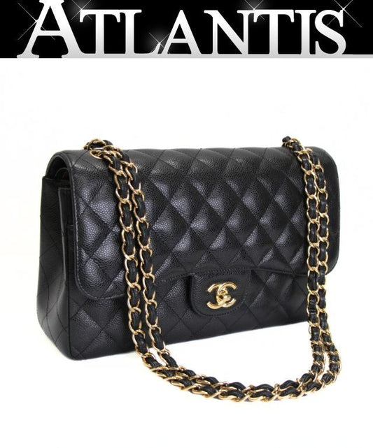 CHANEL Matelasse 30 Double Flap Bag Black