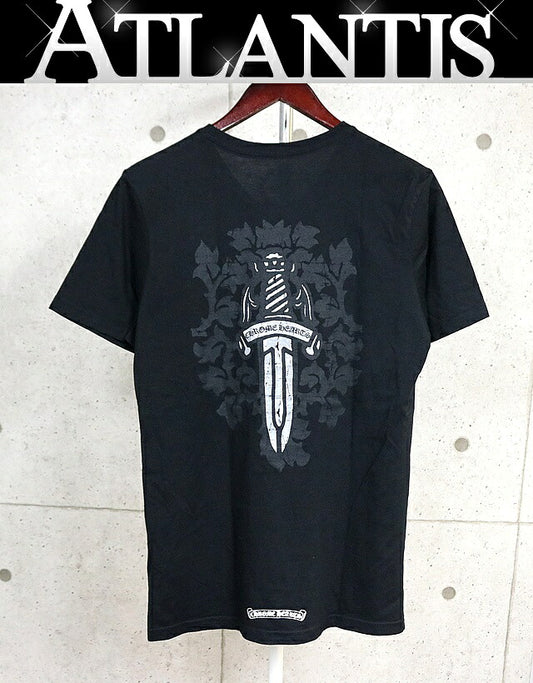 CHROME HEARTS Dagger V-Neck Custom T-Shirt Black Size M