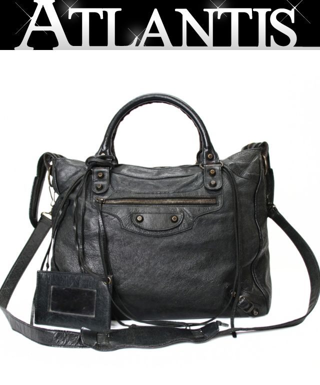 BALENCIAGA Classic Velo Leather Black Bag