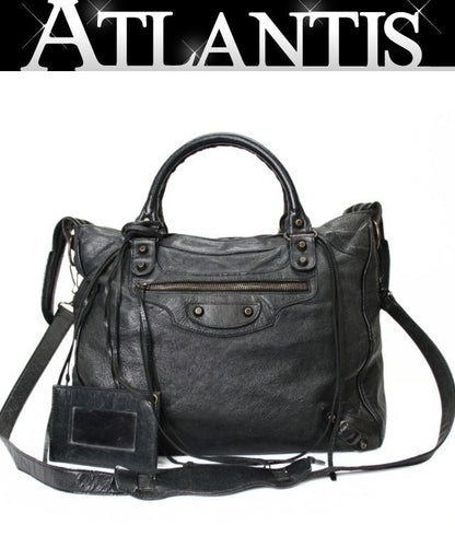 BALENCIAGA Classic Velo Leather Black Bag