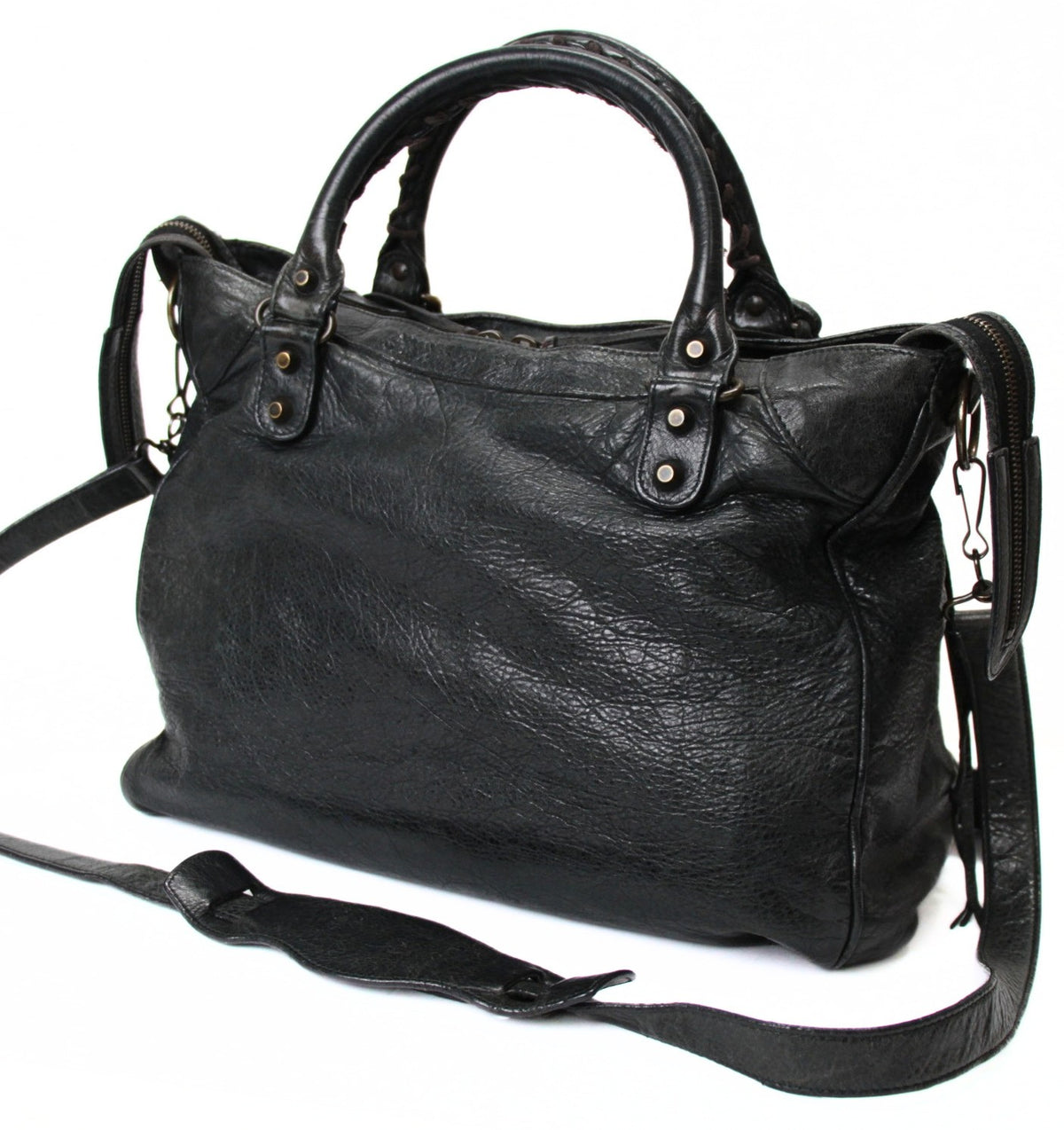 BALENCIAGA Classic Velo Leather Black Bag