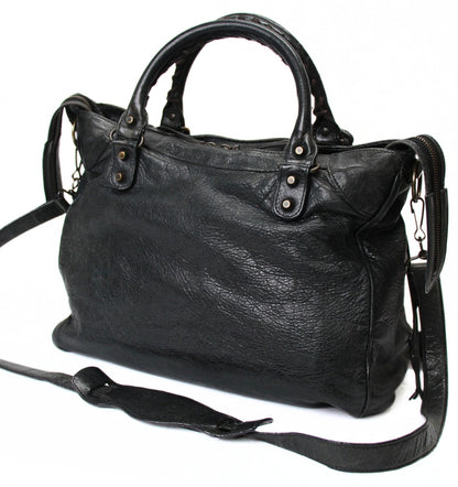 BALENCIAGA Classic Velo Leather Black Bag