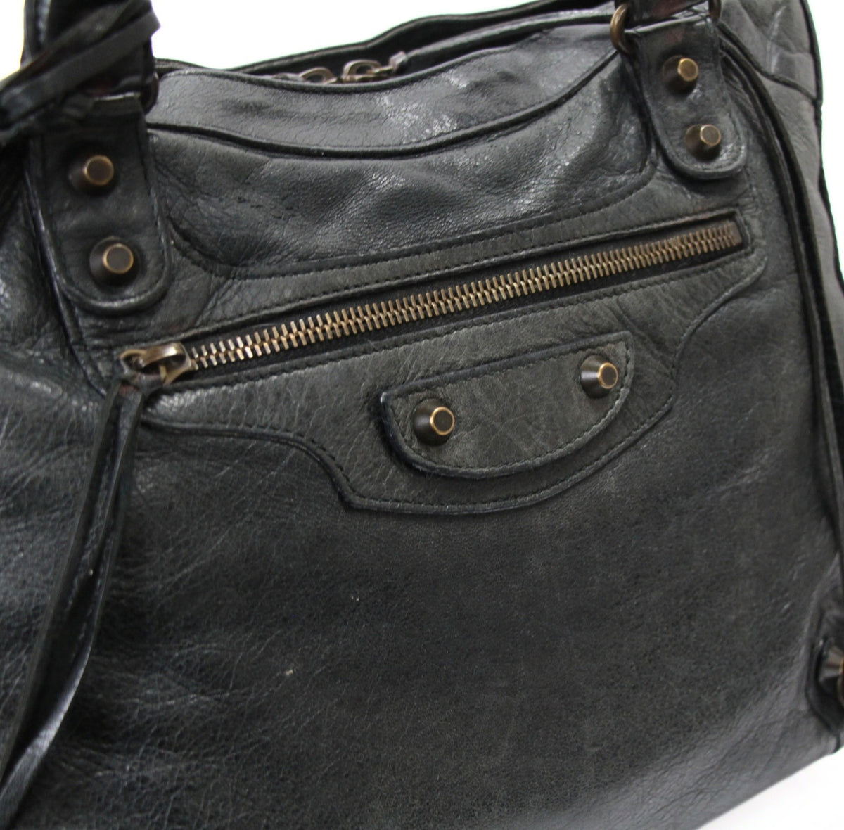 BALENCIAGA Classic Velo Leather Black Bag