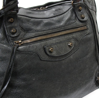 BALENCIAGA Classic Velo Leather Black Bag