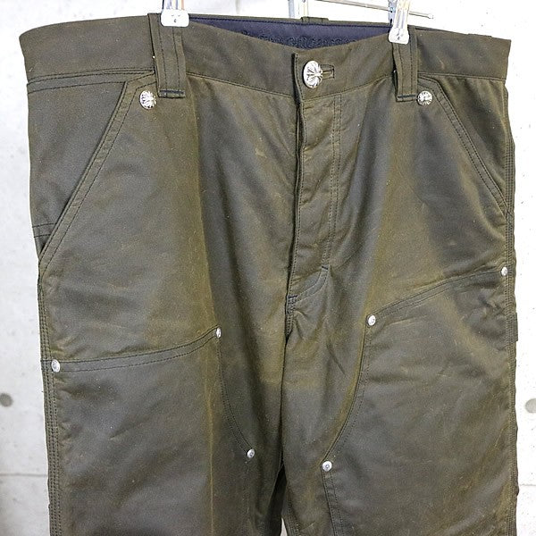 CHROME HEARTS Oil Processed Carpenter Pants Green Size 34