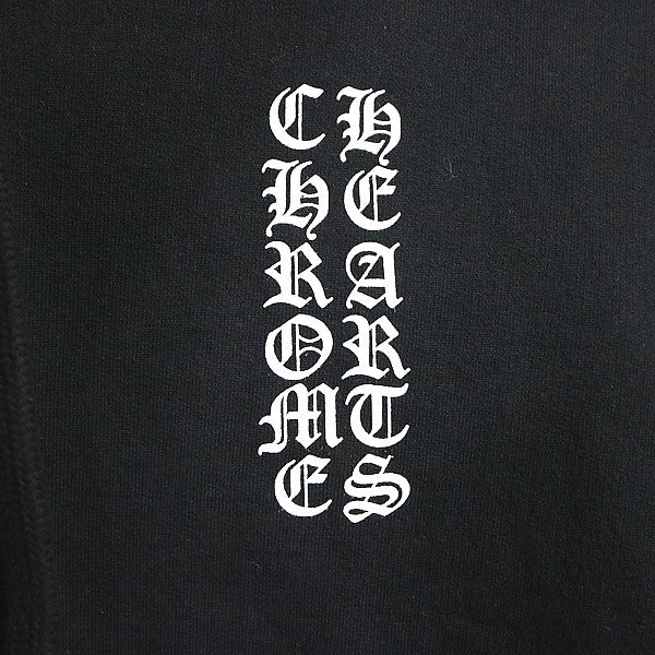 CHROME HEARTS Old English Logo Zip Hoodie Black Size M