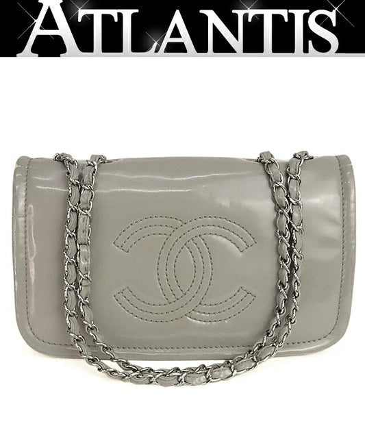 CHANEL Matelasse Coco Chain Gray SHW Shoulder Bag