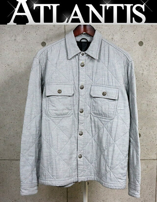 CHROME HEARTS Work Dog Quilted Jacket SV925 Gray Size M