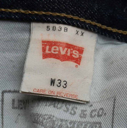 LEVI'S 503B XX Big E Made in Japan Denim Pants Size 33×34