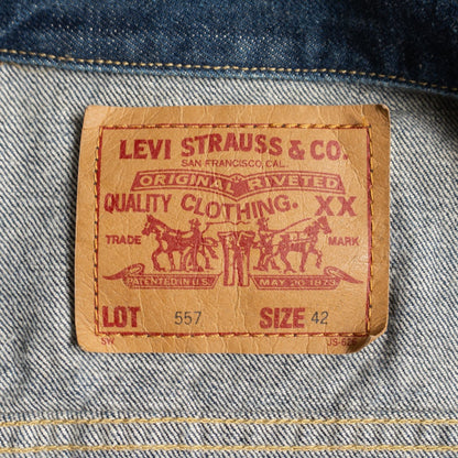 LEVI'S 557 Big E 3rd Type Made in Japan Denim Jacket Size XS