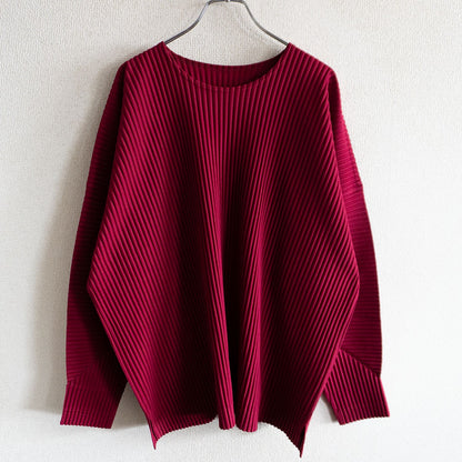 HOMME PLISSE ISSEY MIYAKE Pleated Cut & Sew Bordeaux Size L