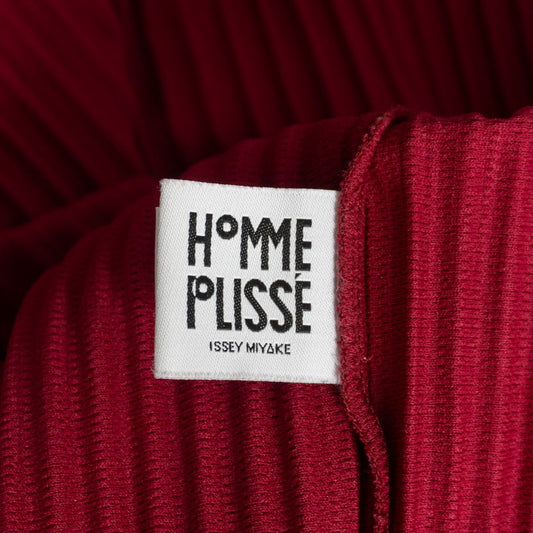 HOMME PLISSE ISSEY MIYAKE Pleated Cut & Sew Bordeaux Size L
