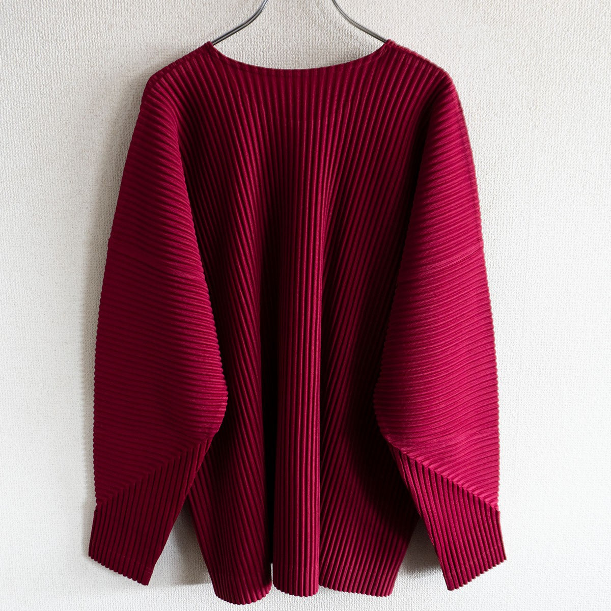 HOMME PLISSE ISSEY MIYAKE Pleated Cut & Sew Bordeaux Size L