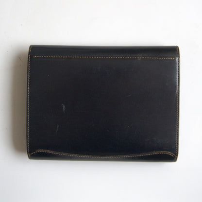 WILDSWANS Saddle Pull Up Leather OWL-B6 Notebook Cover Black