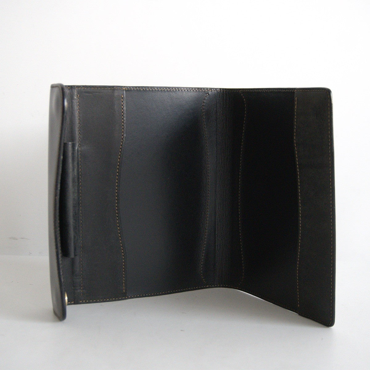 WILDSWANS Saddle Pull Up Leather OWL-B6 Notebook Cover Black